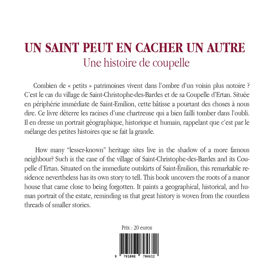 Un saint peut en cacher un autre, 4e de couverture