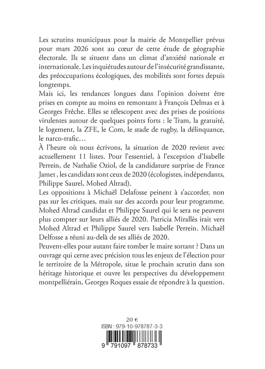 Le temps de l'après Frêchisme, 4e de couverture
